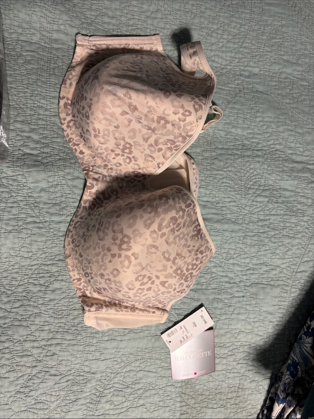 Avenue Oatmeal Animal Print Balconette Bra